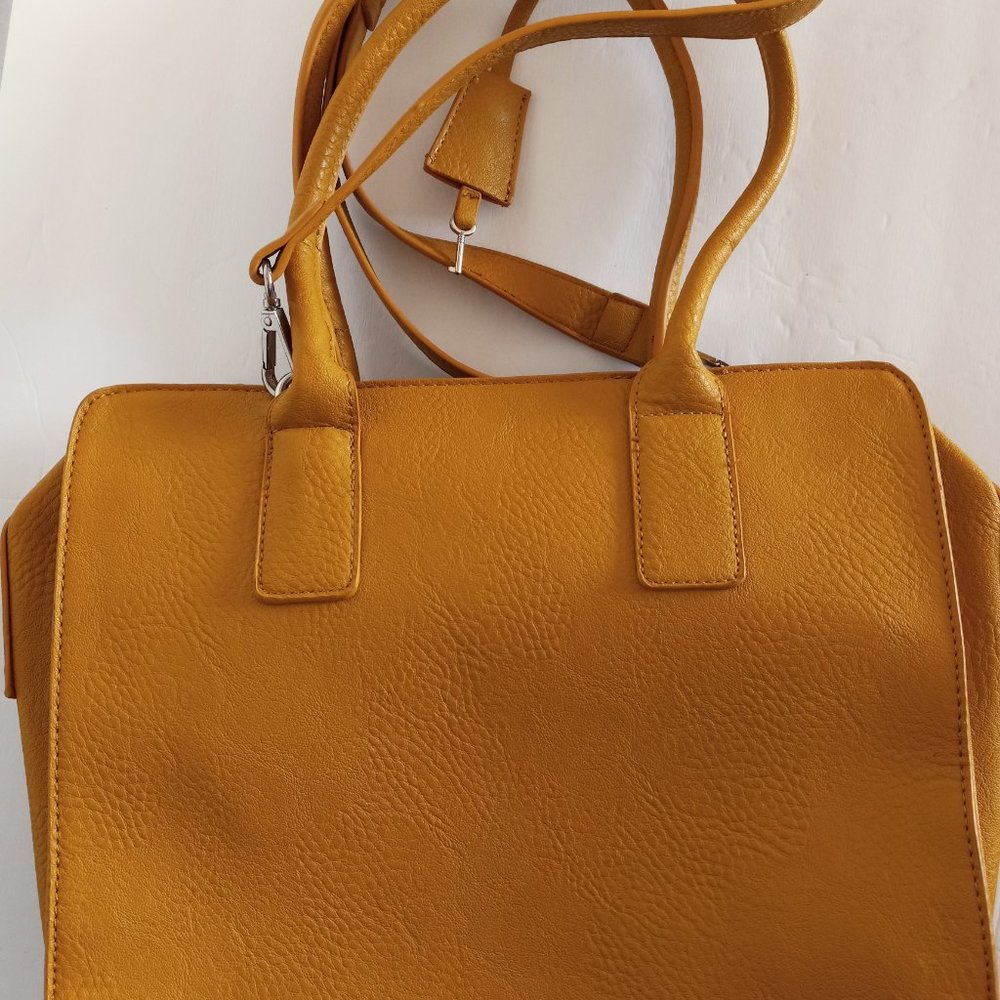 Charming Charlie Mustard Colored Handbag Purse GUC - Picture 3 of 9